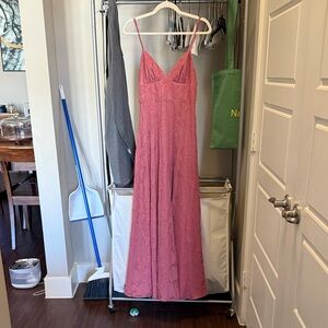 Elegant Pink Maxi Dress